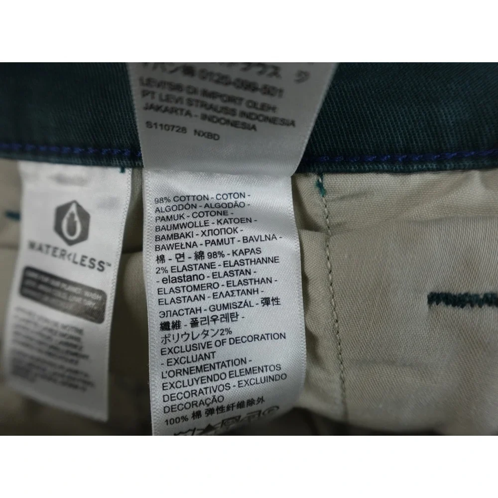 Levi's XX Chino Shorts Mens‎ W38 Green Good Cut Off Raw Hem Standard Taper 85226